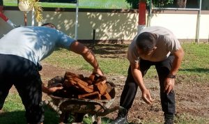 Sambut HUT ke 75 Bhayangkara Kapolsek Barombong Renovasi Kantor
