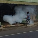 Cegah DBD, Pemerintah Desa Tanah Harapan Lakukan Fogging