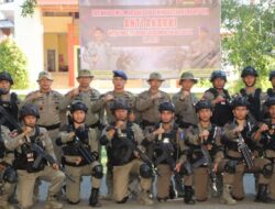 Tutup Latihan Peningkatan Kemampuan Anti Anarki, Begini Pesan Danyon Brimob Bone