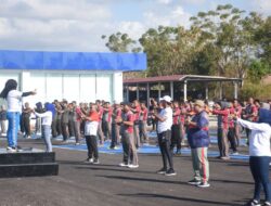 HUT Lantas , Polisi di Bulukumba Olaraga Bersama TNI