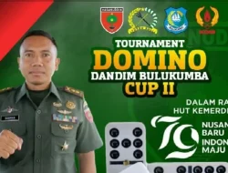 Turnamen Domino Dandim Bulukumba CUP II Berhadiah Rp75 Juta Rupiah