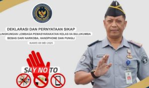 Selain Narkoba dan HP, Kalapas Bulukumba Tegaskan Komitmen Bersih Dari Pungutan Liar