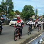 Belasan Anggota Brimob Sulsel Bersepeda Dari Makassat Pangkep