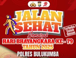 Semarak Hari Bhayangkara ke-79, Polres Bulukumba Gelar Jalan Santai Berhadiah Umroh