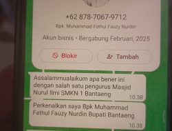 Nama Bupati Bantaeng Dicatut Penipuan Via WhatsApp 