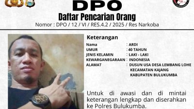 Terlibat Kasus Narkoba, Warga Lembang Lohe Kajang Jadi DPO