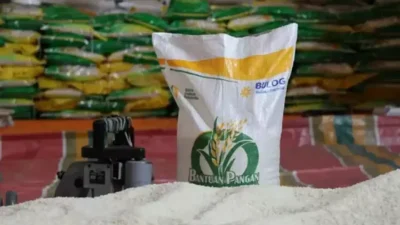 Penyaluran beras bantuan di Desa Lembang Kecamatan Kajang