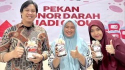 Suasana antusiasme karyawan saat mengikuti kegiatan donor darah di lingkungan Huadi Group