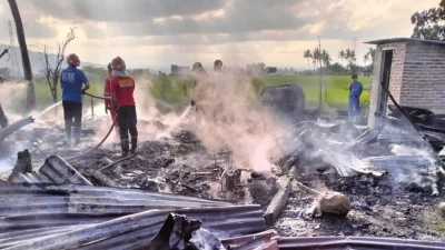 Belum Sebulan Usai Gelar Resepsi Pernikahan, Rumah Diamuk Si Jago Merah