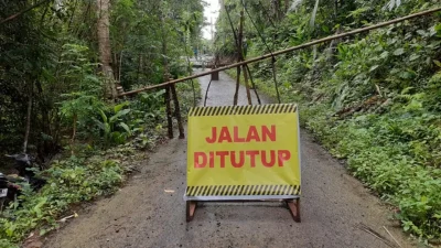 Akses jalan desa Bontonyeleng ditutup untuk cegah pencurian gabah