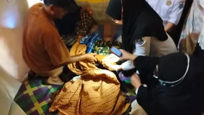 Lokasi penemuan mayat pria di kebun Desa Paccaramengan Bulukumba.