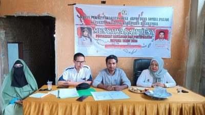 Pemdes Somba Palioi Gelar Musdes Pembahasan Rancangan dan Penyepakatan RKPDesa Tahun 2026