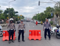 Polisi Amankan dan Atur Lalulintas Sekitar Lapangan Pemuda Bulukumba