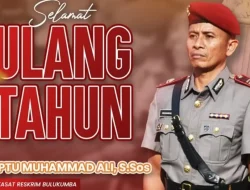 Kasat Reskrim Polres Bulukumba Berulang Tahun Hari ini, Kades Ikut Beri Ucapan 