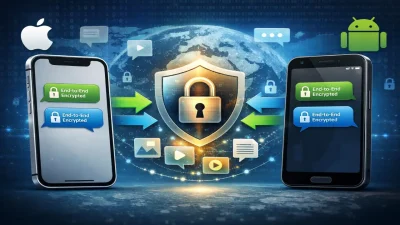 Ilustrasi gambar Android-Apple