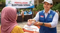 Ilustrasi penyaluran bansos