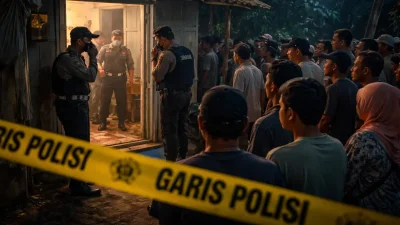 Ilustrasi garis polisi. Foto AI