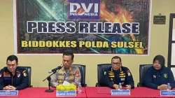 Polda Sulsel Paparkan Perkembangan Identifikasi Korban Kecelakaan Pesawat ATR 42-500 Konferensi pers Tim DVI Polda Sulsel