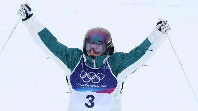 Jakara Anthony persembahkan medali emas untuk Australia di Olimpiade Musim Dingin 2026. Foto Official