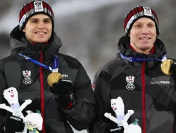 Cuaca Ekstrem Warnai Emas Austria di Lompat Ski Putra OMD 2026