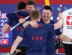 Kanada vs Britania Raya di Final Curling Putra Olimpiade Musim Dingin