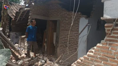Dampak gempa bumi Pacitan. Foto BPBD Jateng