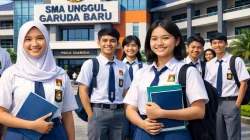 Ilustrasi siswa SMA Unggul Garuda Baru